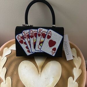 Alessia Beaded Full House Playing Cards Purse